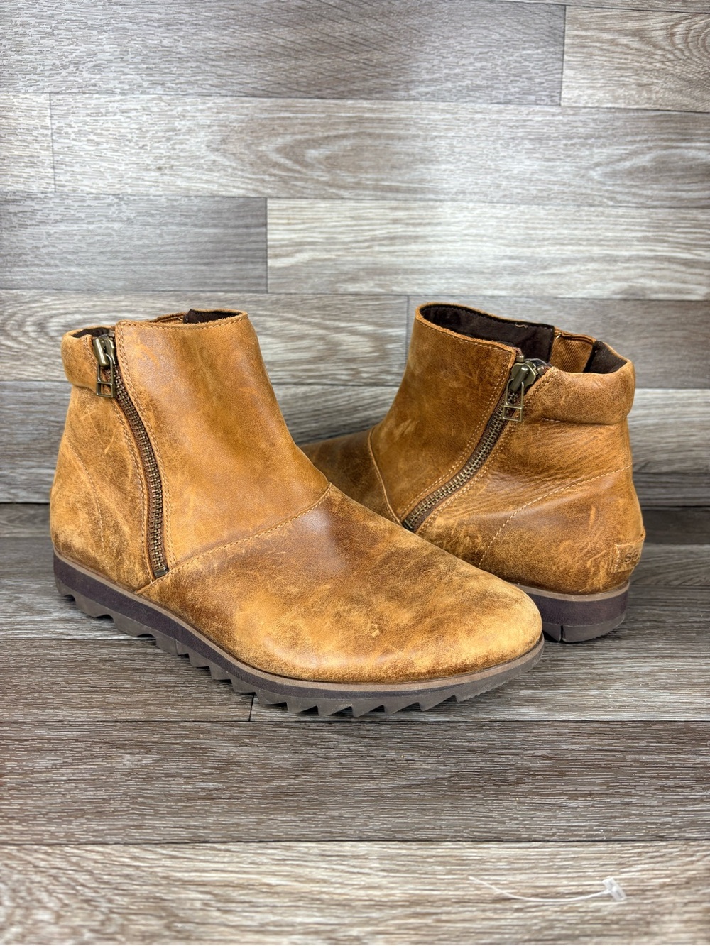 Sorel Harlow Women’s Zip Waterproof Leather Ankle Boot Brown NL3735-242 Sz 10.5